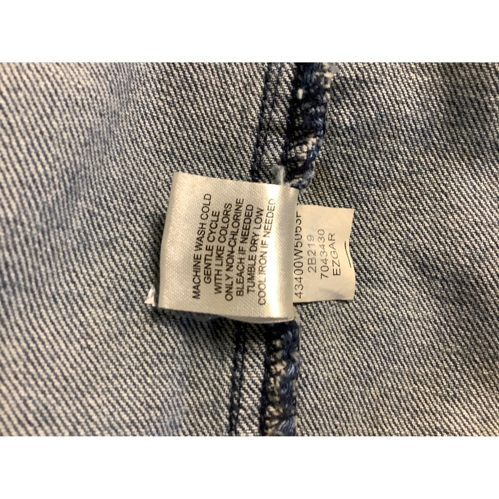 Womens 2X One World Denim Jacket Button Up Long Sleeve Jean Coat Festival Fall - Picture 7 of 7